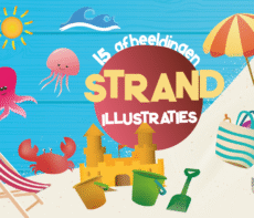 Strand Illustratie Set voor eigen gebruik