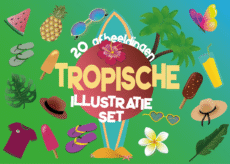 Tropische Illustratie Set voor eigen gebruik