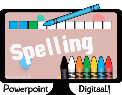 Blokjes inkleuren - Taal in blokjes - Spelling - Powerpoint