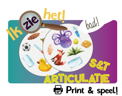 Ik zie het! - Articulatie s & t - Print