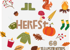 Herfst Illustratie Set voor eigen gebruik
