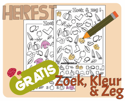 Zoek, Kleur en Zeg! - Herfst - Print (GRATIS)