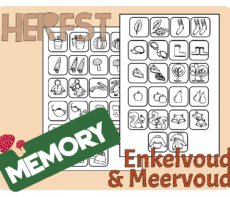 Memory (enkelvoud, meervoud) - Herfst - Print