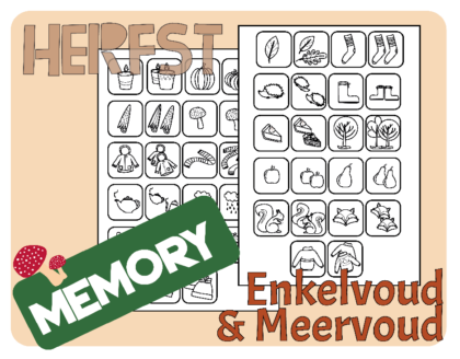 Memory (enkelvoud, meervoud) - Herfst - Print