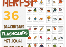 Flashcards Woordenschat - Herfst - Print
