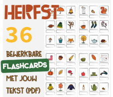 Flashcards Woordenschat - Herfst - Print