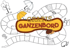 Ganzenbord - Herfst - Zwart Wit Print