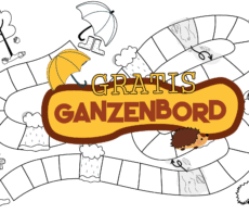 Ganzenbord - Herfst - Zwart Wit Print
