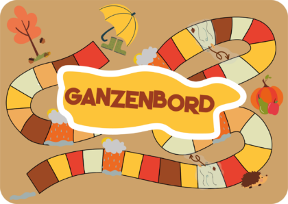 Ganzenbord - Herfst - Print (Kleur + Zwart, Wit)