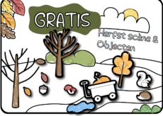 Maak je eigen vertelplaat of scène - Herfst - Print (Zwart-Wit)