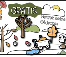 Maak je eigen vertelplaat of scène - Herfst - Print (Zwart-Wit)