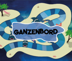 Ganzenbord - Spelbord - Haaien - Zomer - Vakantie - Strand - Print