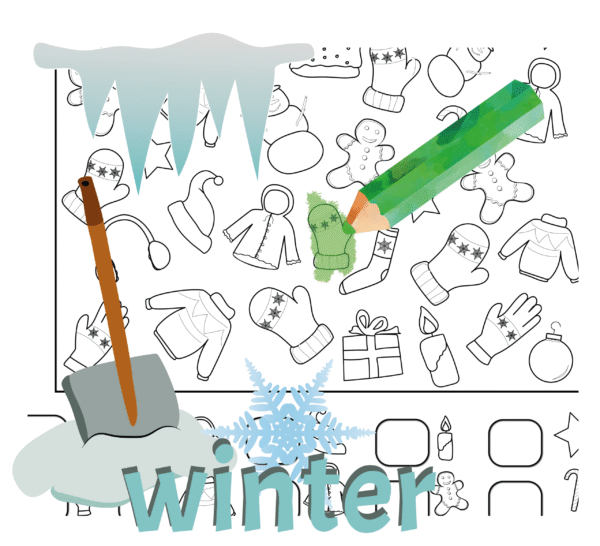 Zoek, Kleur en Zeg! - Winter- Print