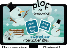 Plof de sneeuwpop met eigen tekst of afbeeldingen - Spel - Powerpoint