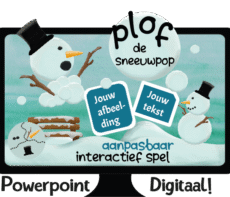 Plof de sneeuwpop met eigen tekst of afbeeldingen - Spel - Powerpoint