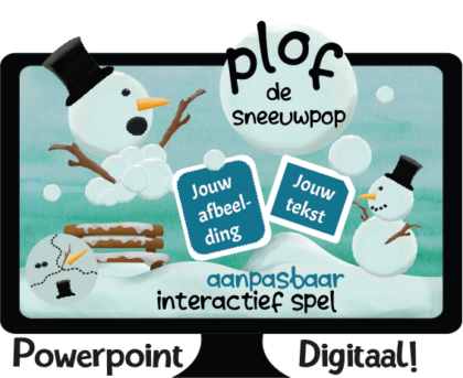 Plof de sneeuwpop met eigen tekst of afbeeldingen - Spel - Powerpoint