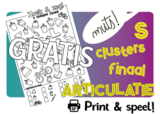 Zoek, Kleur en Zeg! - GRATIS - Articulatie - S Clusters Finaal