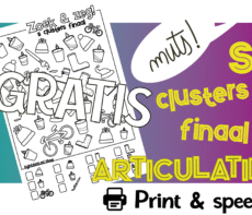 Zoek, Kleur en Zeg! - GRATIS - Articulatie - S Clusters Finaal