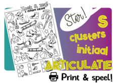 Zoek, Kleur en Zeg! - Articulatie - S Clusters Initiaal