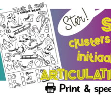 Zoek, Kleur en Zeg! - Articulatie - S Clusters Initiaal