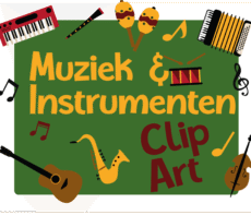 Muziek en Instrumenten Illustratie Set voor eigen gebruik (png clip art)