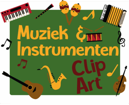 Muziek en Instrumenten Illustratie Set voor eigen gebruik (png clip art)