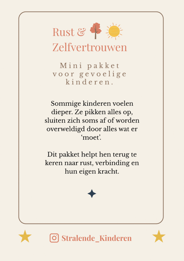 Rust & Zelfvertrouwen: Mini pakket voor gevoelige kinderen - Afbeelding 2