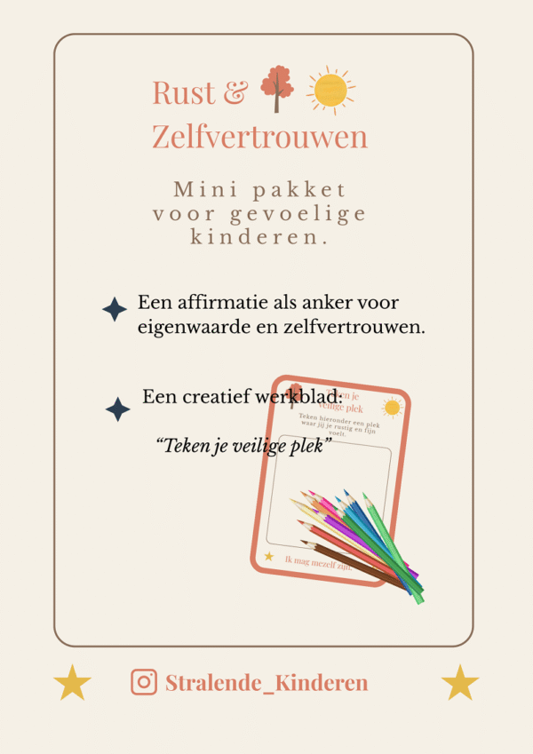 Rust & Zelfvertrouwen: Mini pakket voor gevoelige kinderen - Afbeelding 4